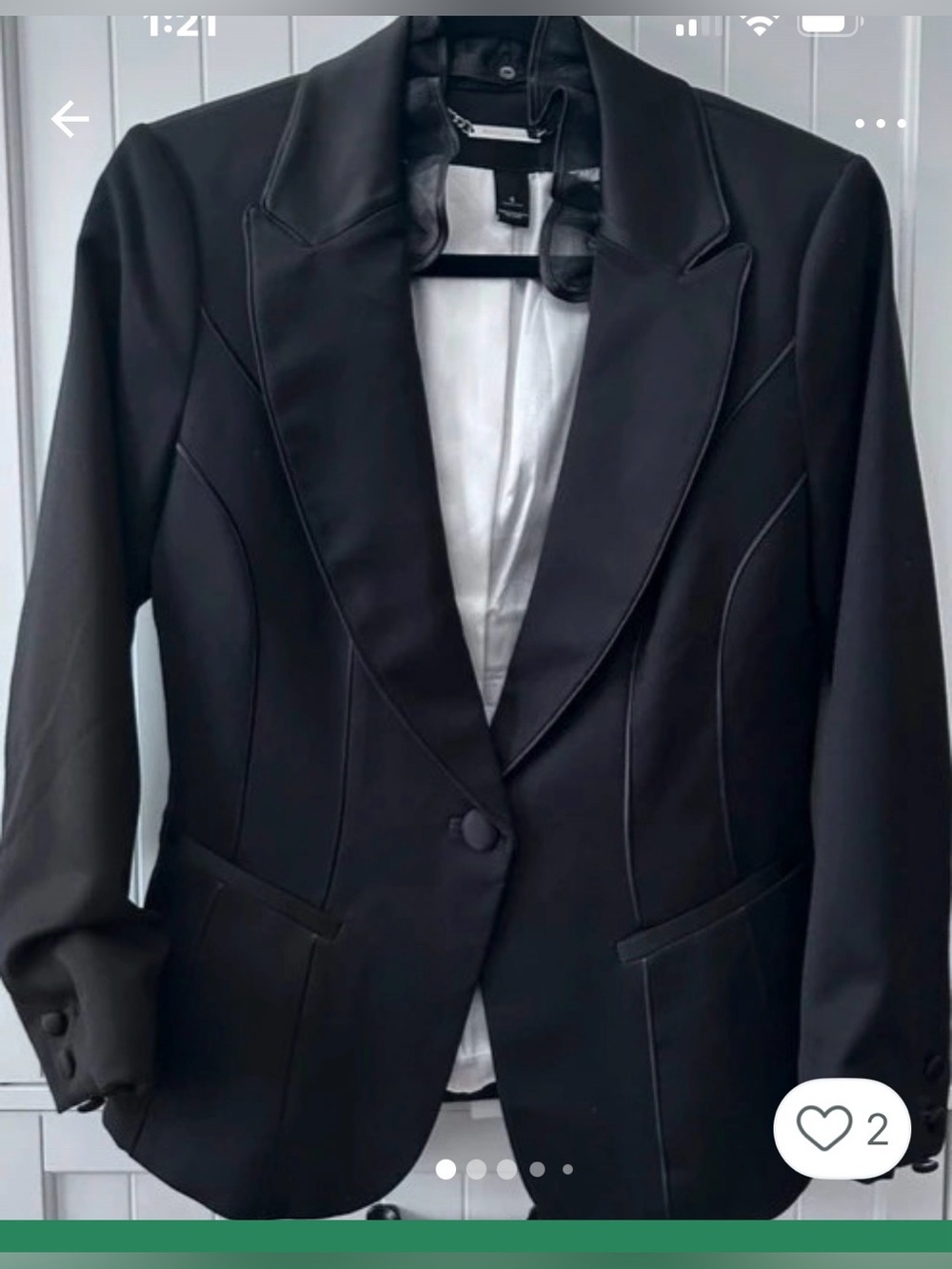 White House Black Market Black Single-Button Tailored Blazer